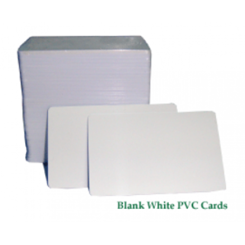 100 Blank White PVC Cards CR80: 30 Mil - Credit Card Size
